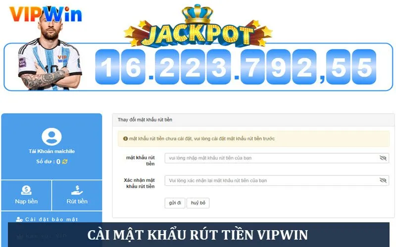Đặt password rút tiền để tránh lộ dữ liệu ra ngoài Đặt password rút tiền để tránh lộ dữ liệu ra ngoài
