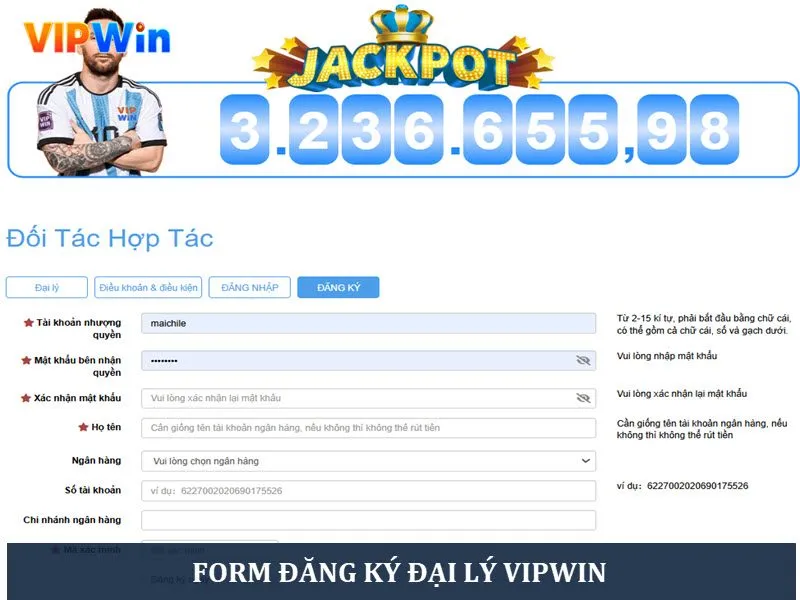 Điền đúng thông tin vào form đăng ký đại lý Điền đúng thông tin vào form đăng ký đại lý