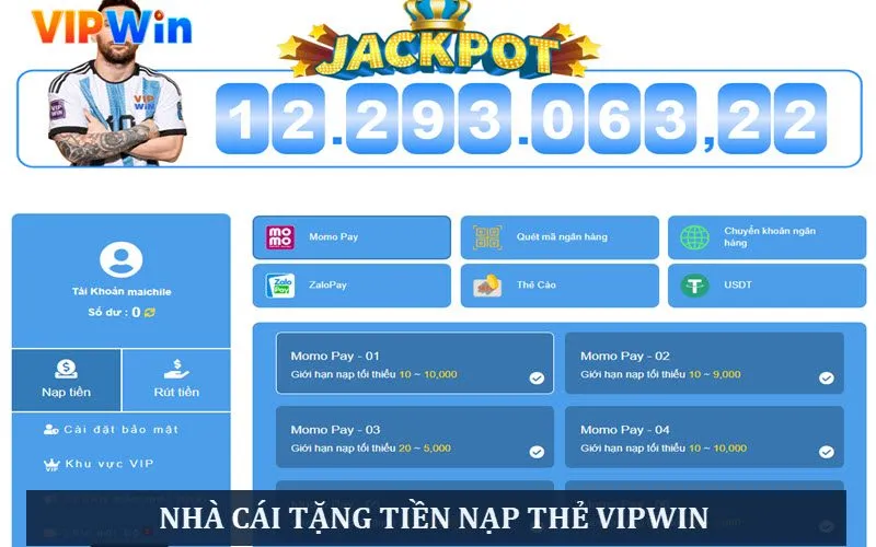 Nạp tiền thẻ VIPWIN với nhiều ưu đãi cho hội viên Nạp tiền thẻ VIPWIN với nhiều ưu đãi cho hội viên