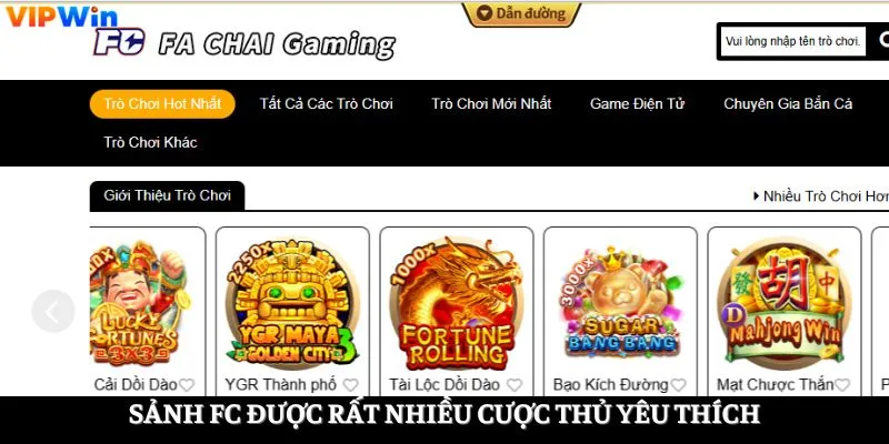 Sảnh FC được rất nhiều cược thủ yêu thích Sảnh FC được rất nhiều cược thủ yêu thích